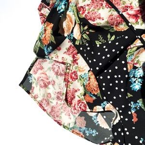 Topshop - Black Mixed Print Dress